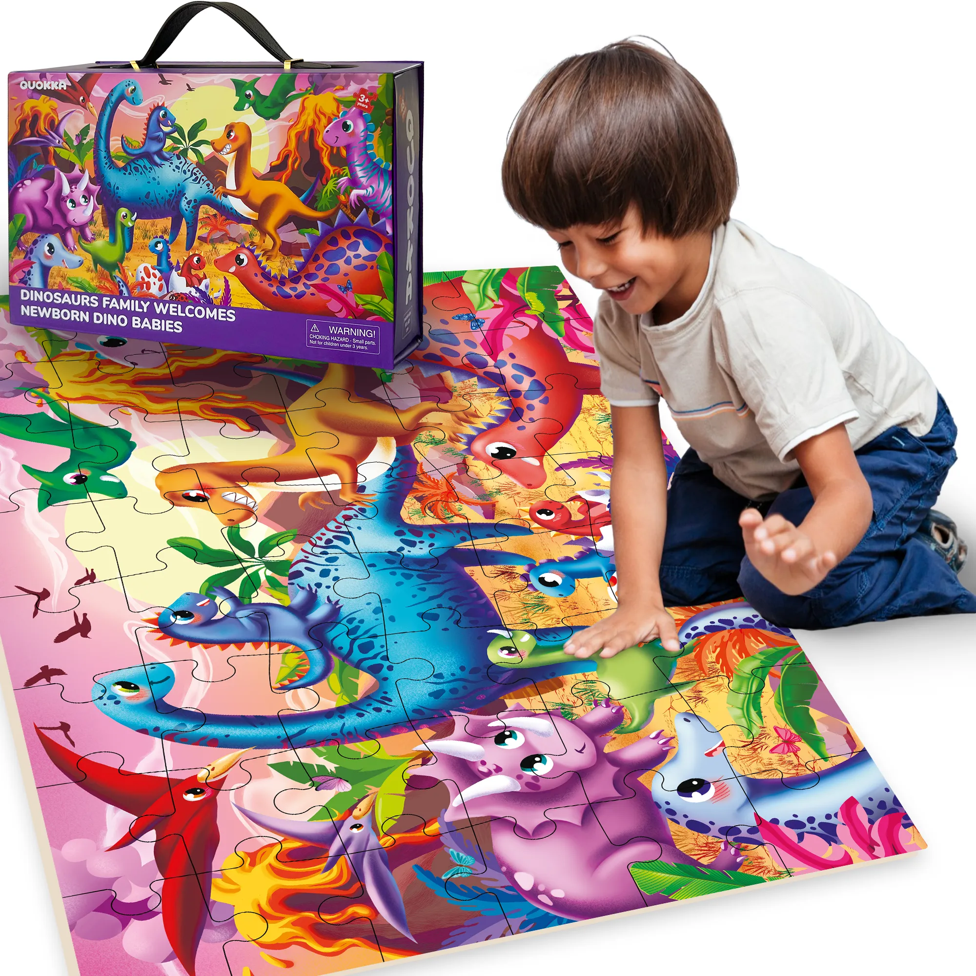 2x3 FT Giant Floor Puzzles for Kids Ages 4-6 | Dinos