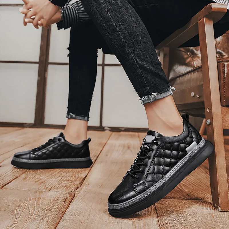 Antonios Design Genuine Leather Black Sneakers