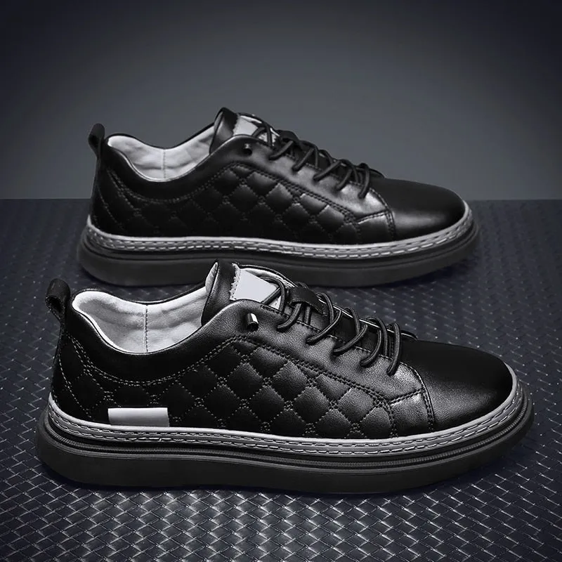 Antonios Design Genuine Leather Black Sneakers