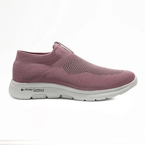 ASIAN Sunshine-01 Breathable Light Weight with Memory Foam Insole Casual & Sports Shoes for Women & Girls Mauve