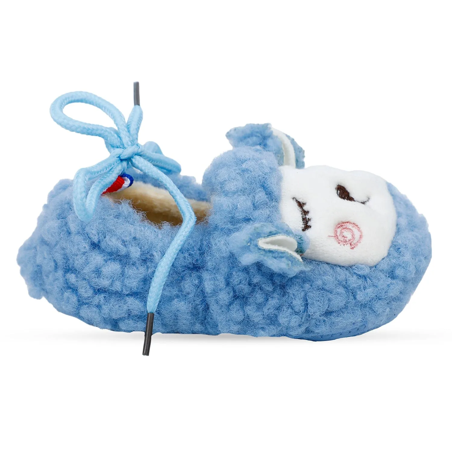 Baby Moo Sheep Warm And Stylish Anti Skid Booties - Blue