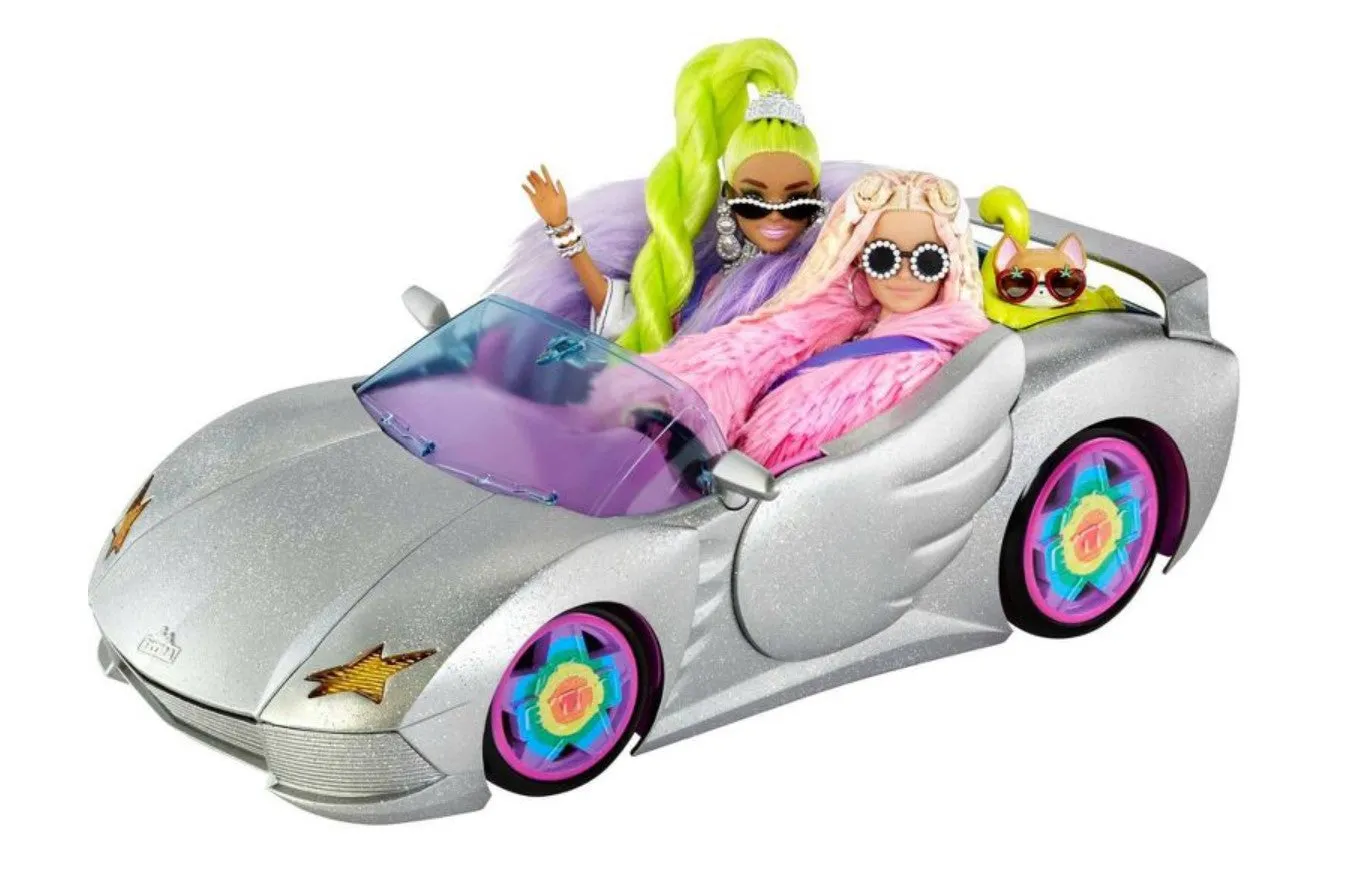 Barbie Extra Vehicle Sparkly Silver Car