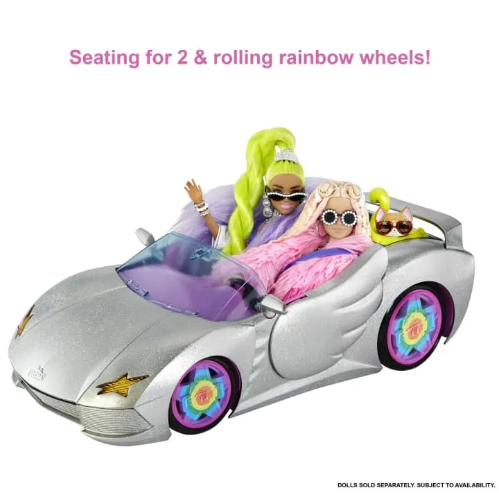 Barbie Extra Vehicle Sparkly Silver Car