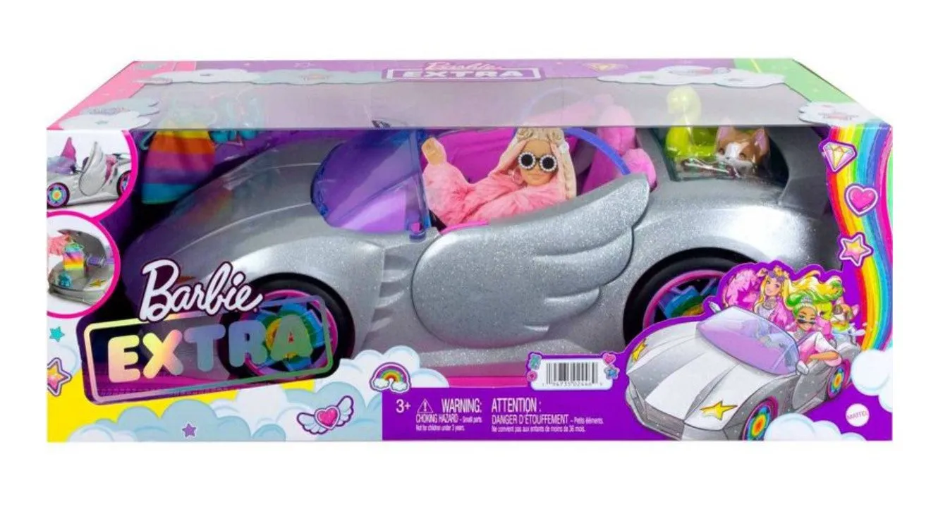 Barbie Extra Vehicle Sparkly Silver Car