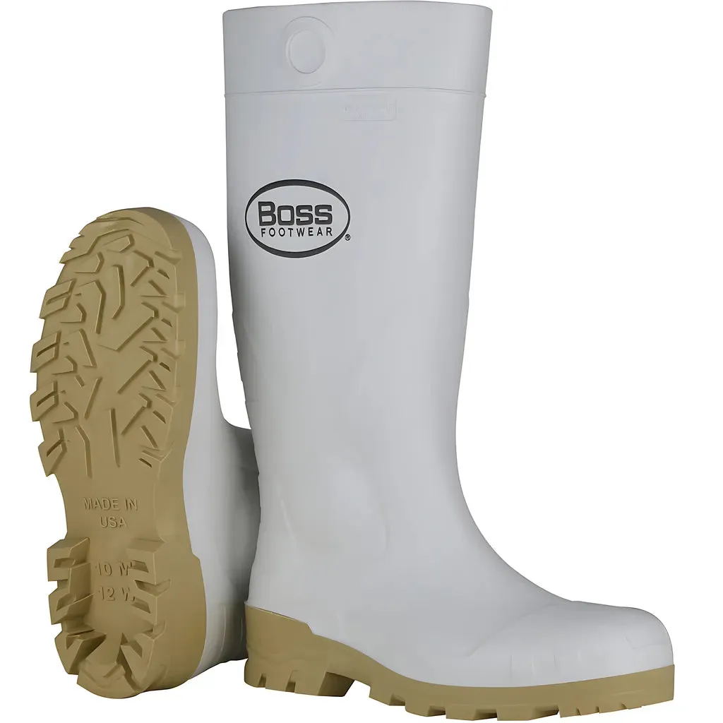 Boss 382-910/12 16" White PVC Steel Toe Boot