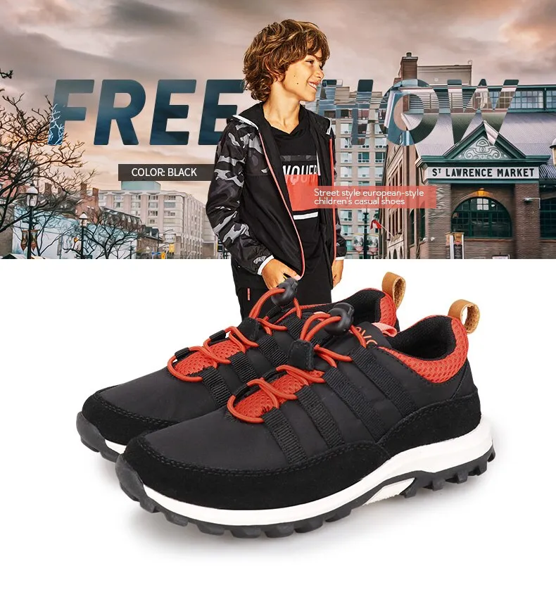 Boys And Girls Sports Shoes Autumn Children Shoes Breathable Kids Shoes Breathable Flat Casual Sneakers