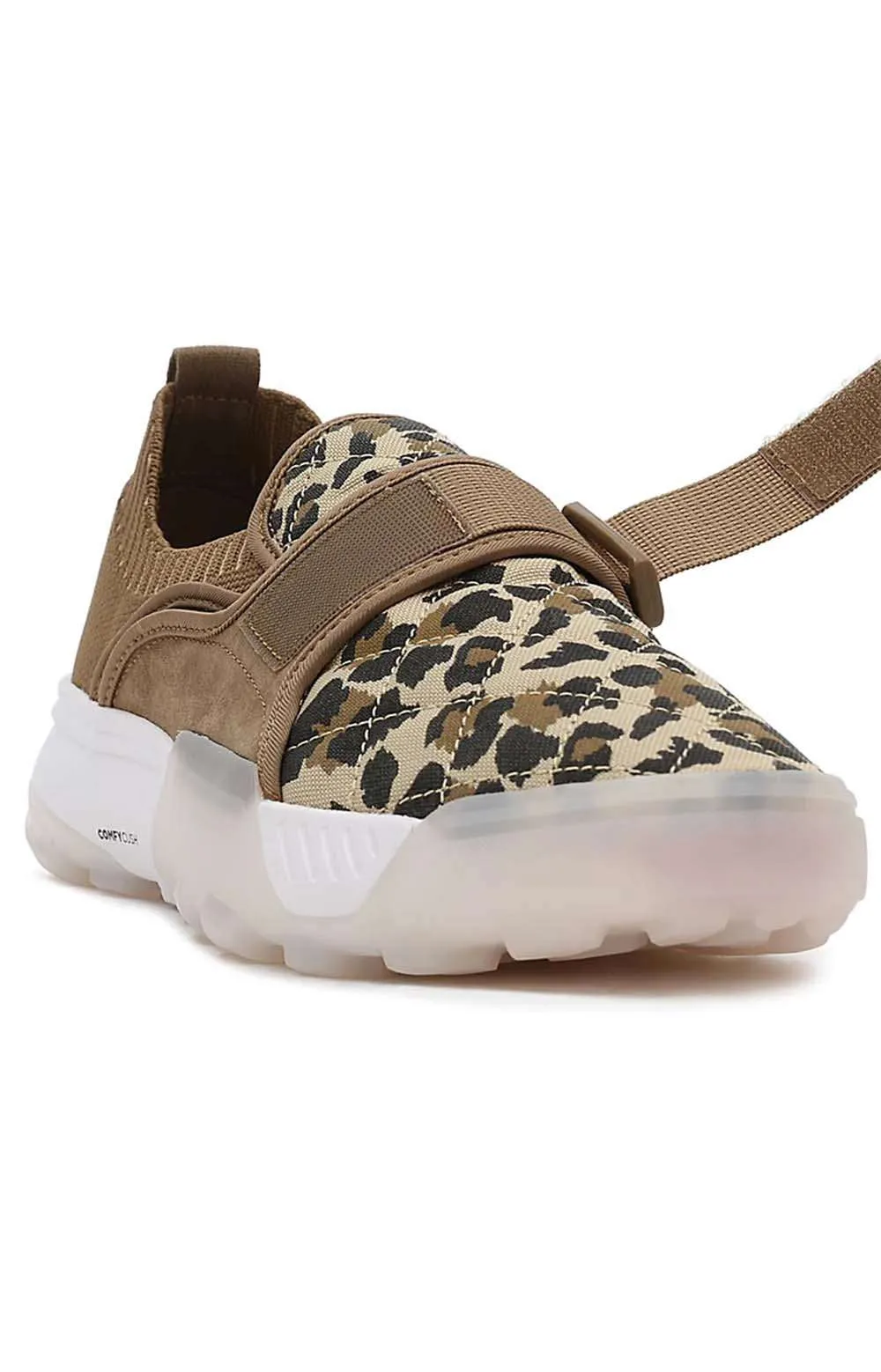 Butternut/Leopard Animal Coast Comfycush Mules by Vans Women's