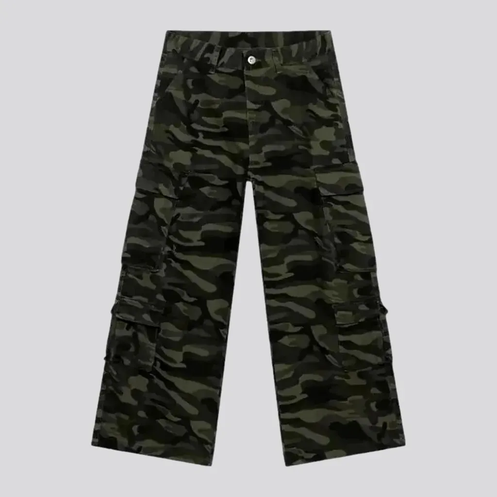 Camouflage baggy cargo men's jeans