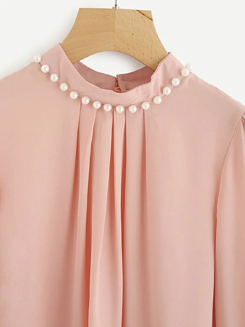 Casual Full Sleeves Pearl Top