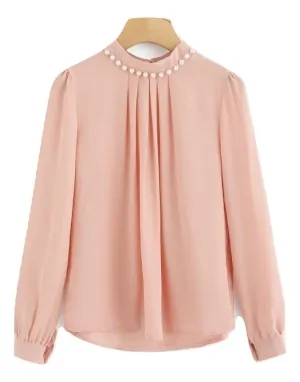 Casual Full Sleeves Pearl Top