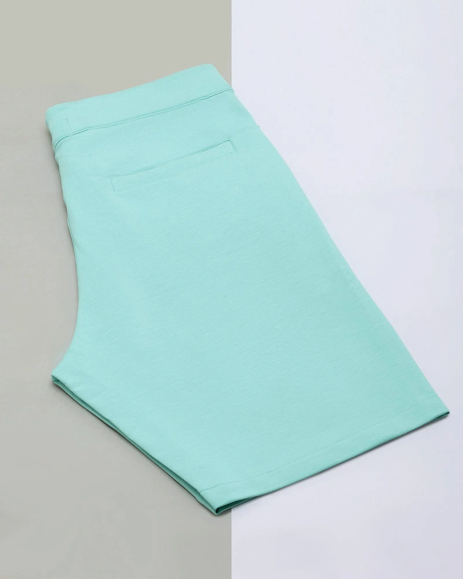 Casual Sea Green Solid Shorts - Liam