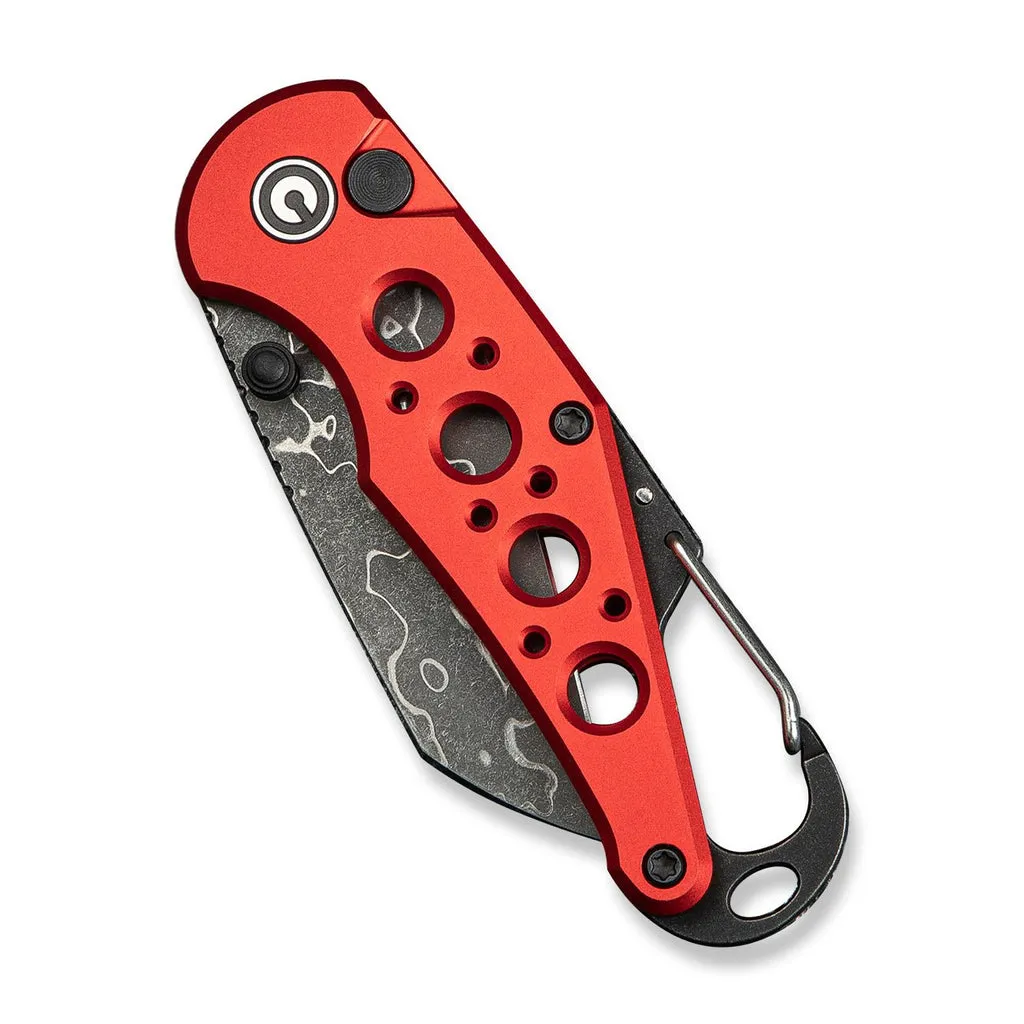 Civivi C23062B-DS1 Pragma Folding Knife (Red Milled Aluminum Handle)