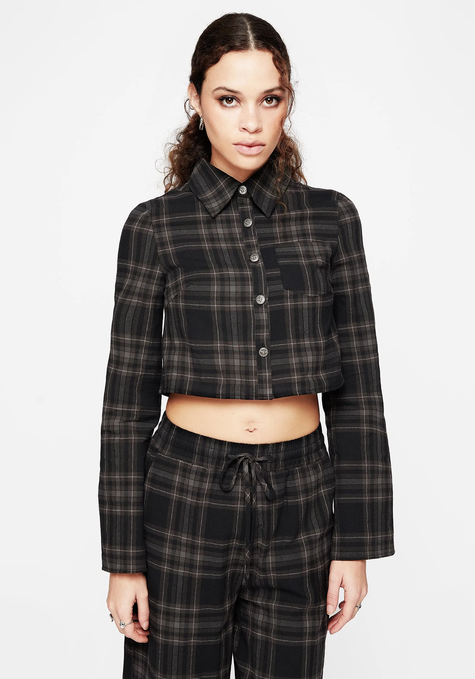 Clover Check Crop Shirt