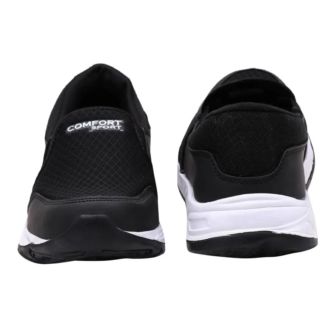 Comfort Men Slip On Sport Black Mesh Running Shoes