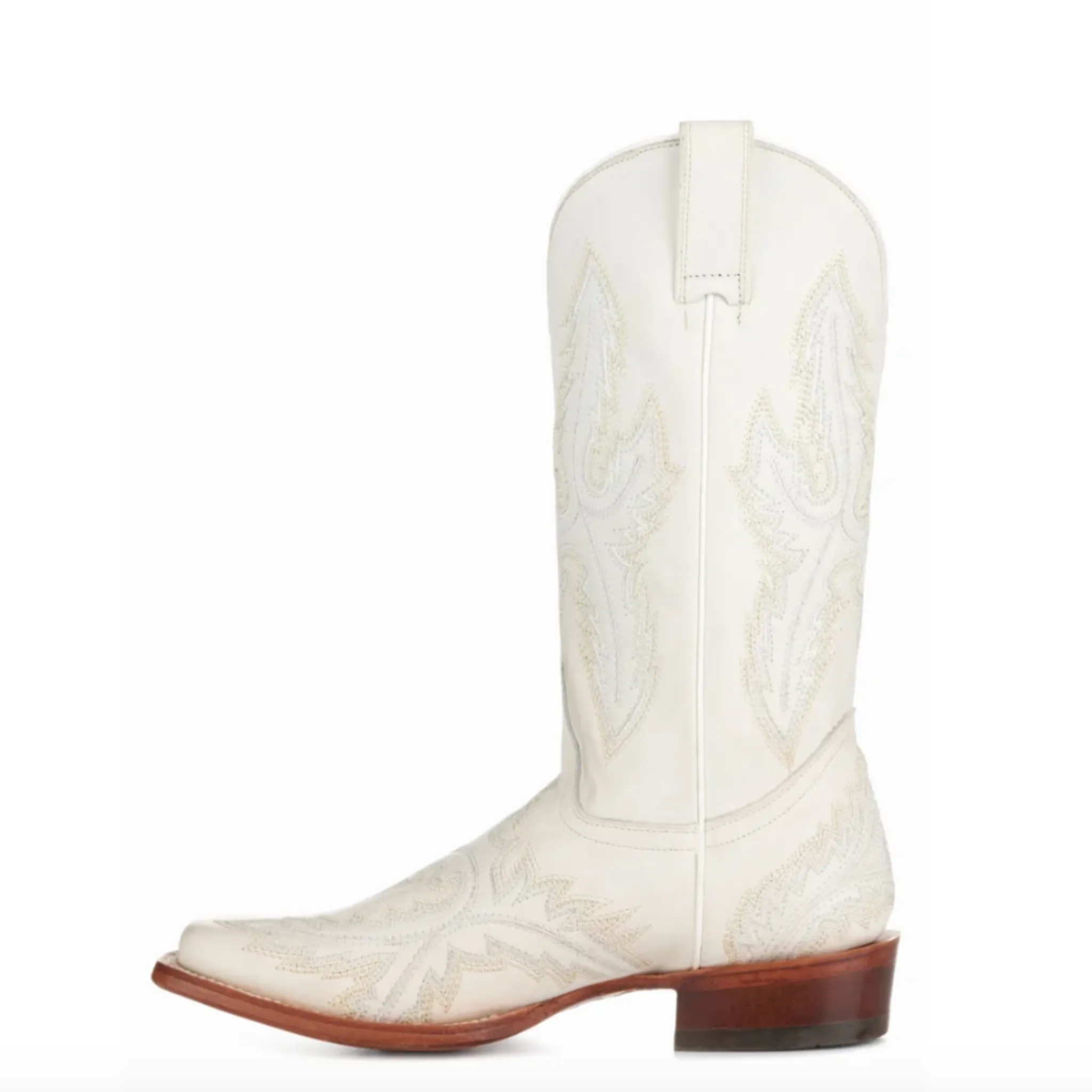 CORRAL WOMEN'S WHITE EMBROIDERY SQUARE TOE WESTERN BOOT - B5009