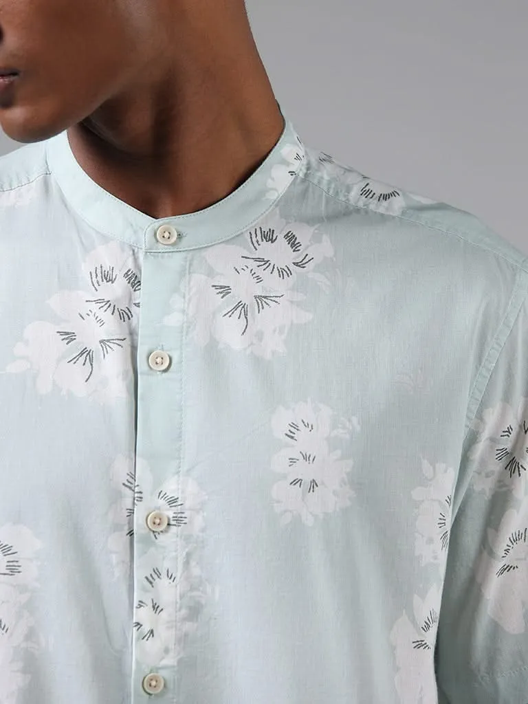 ETA Off-White Floral Printed Cotton Resort-Fit Shirt