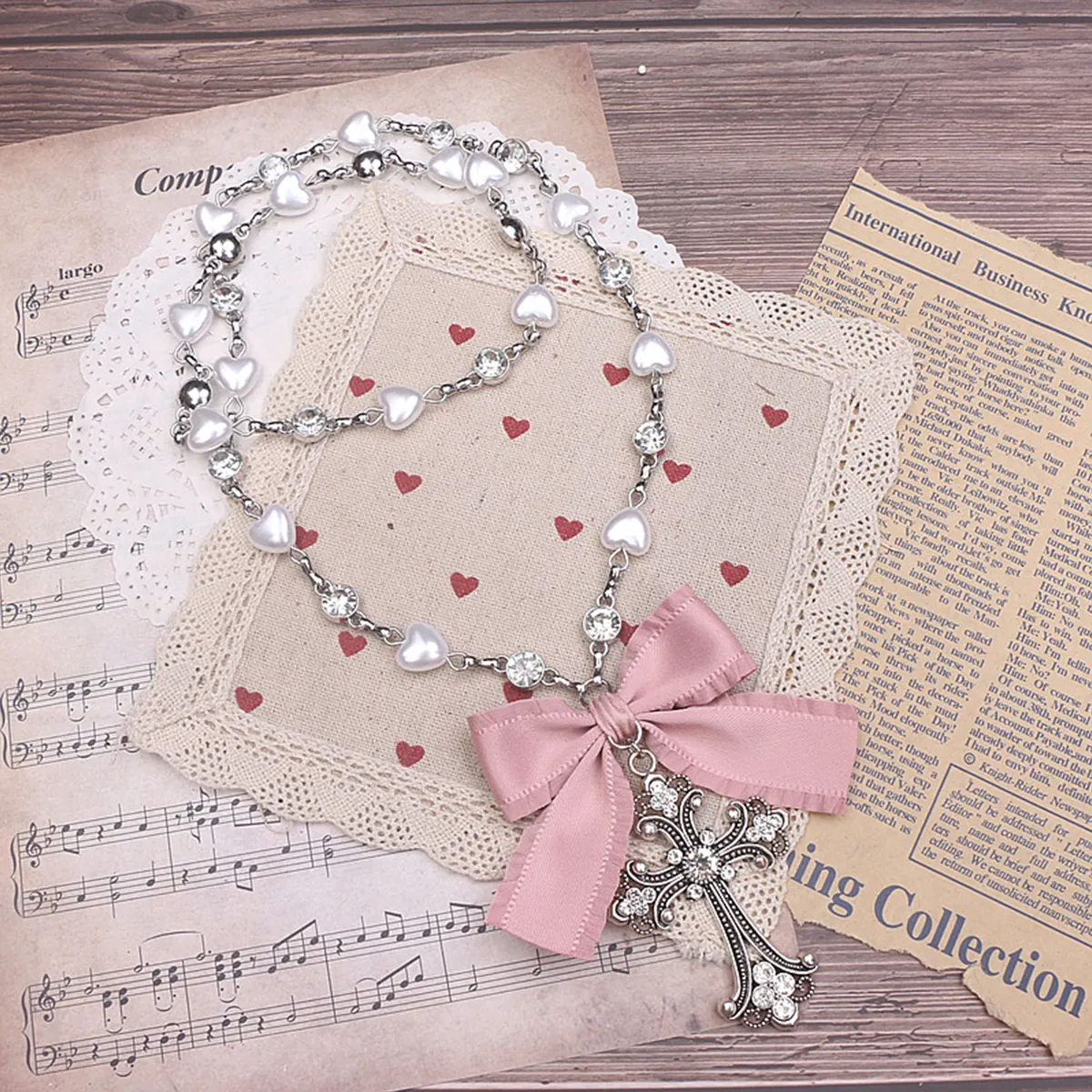 French Retro Sweet First Love Necklace