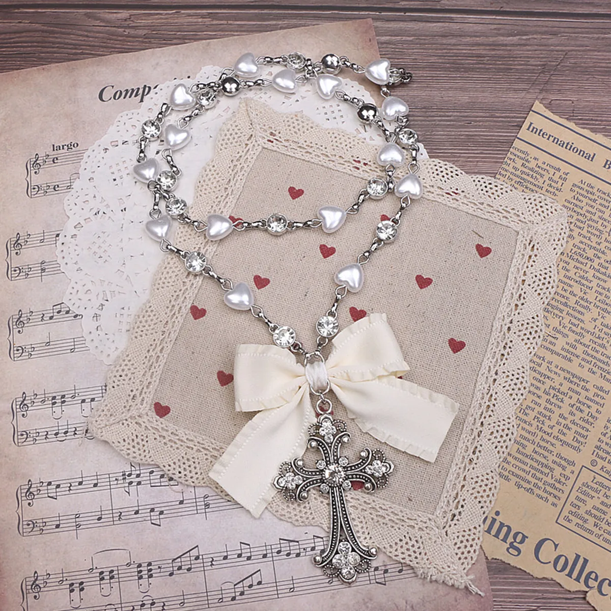 French Retro Sweet First Love Necklace