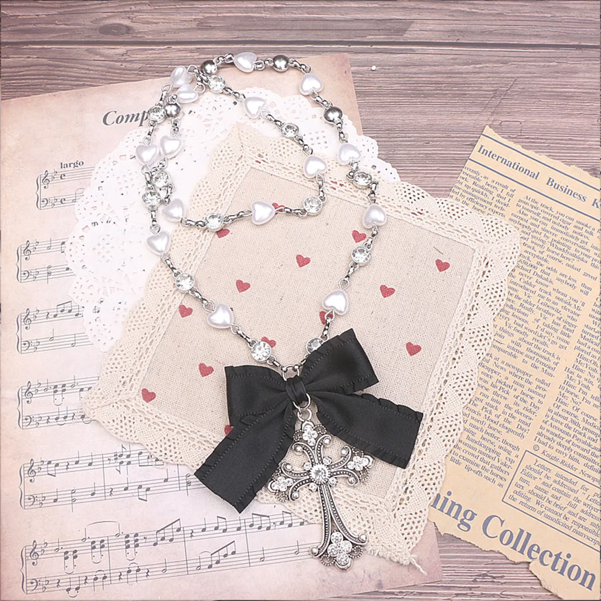 French Retro Sweet First Love Necklace