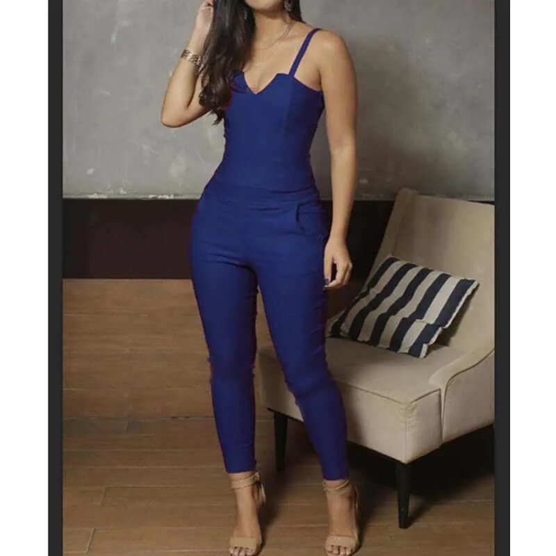 Glow Chic's High Stretch Solid Color Skinny Jumpsuit