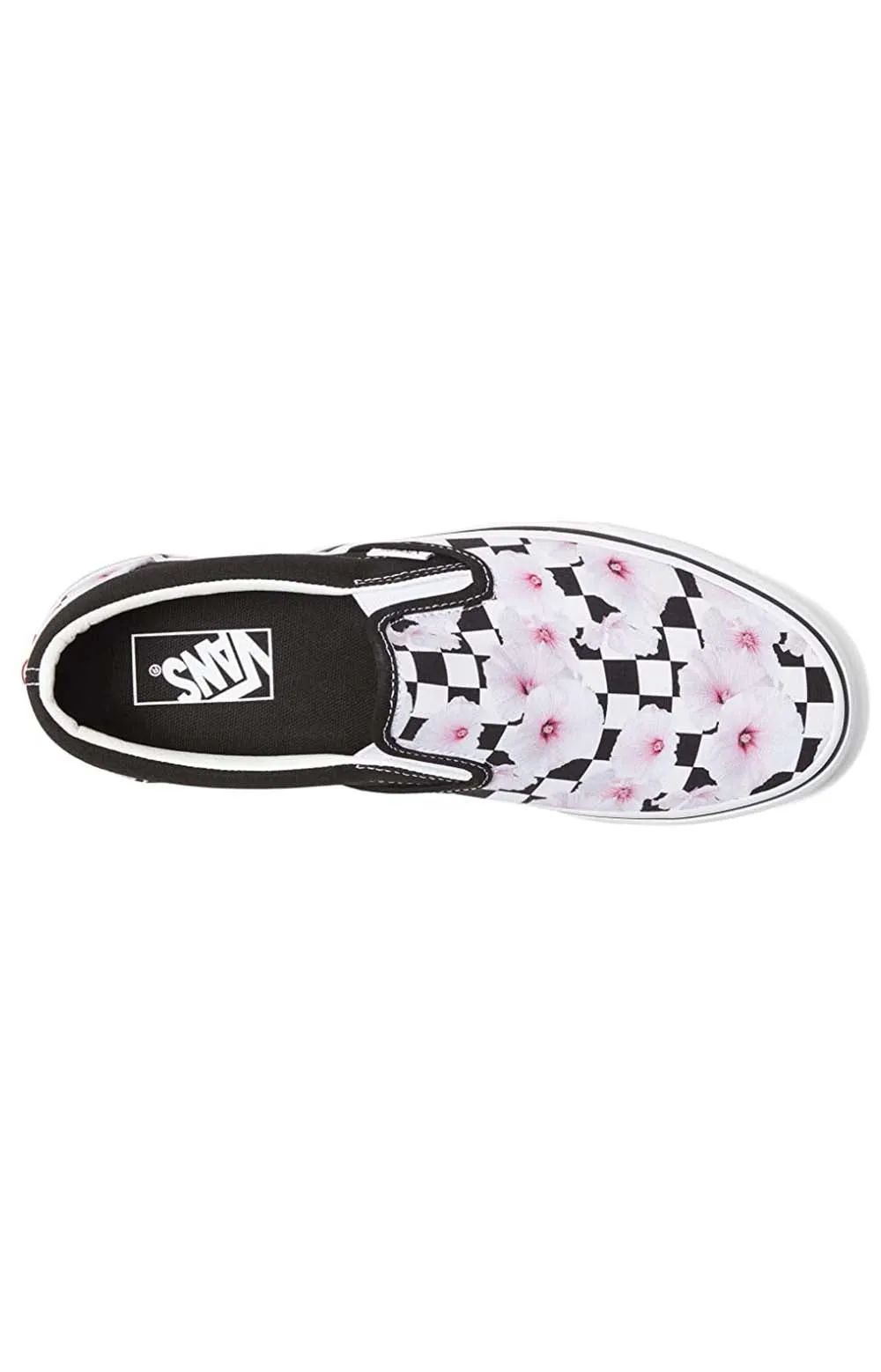 (JLXBM8) Classic Slip-On Shoes - Hibiscus Check Black