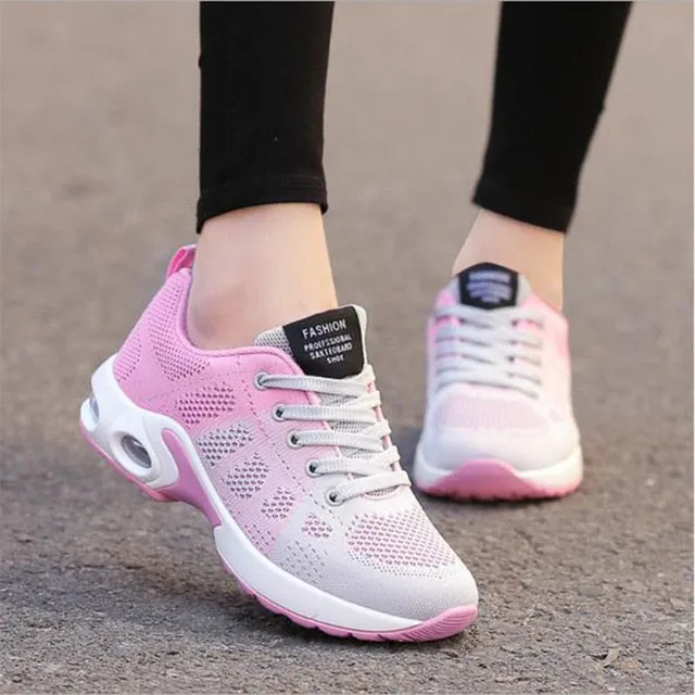 KAMUCC New Platform Ladies Sneakers Breathable Women Casual Shoes Woman Fashion Height Increasing Shoes Plus Size 35-42