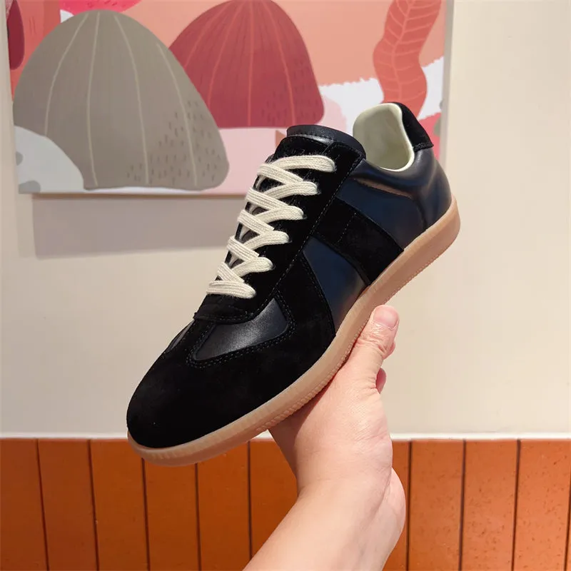 LuxeLeather Lace-up Sneakers