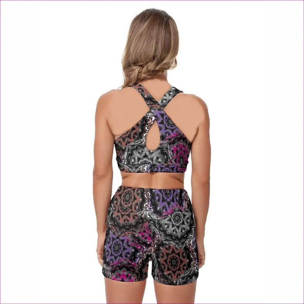 Mandala Graffiti Womens Sports Bra Set