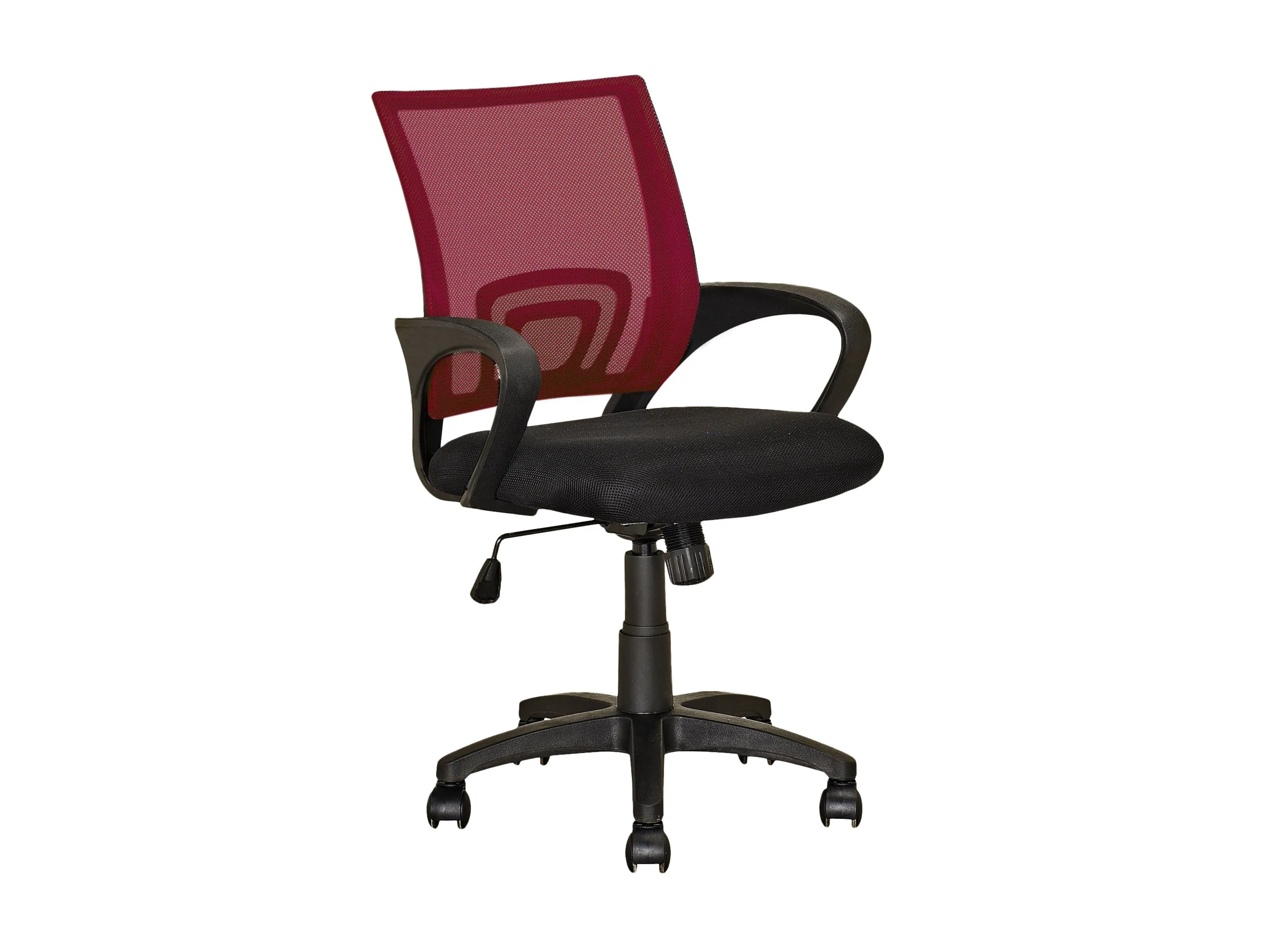 Maroon Mesh Back Office Chair