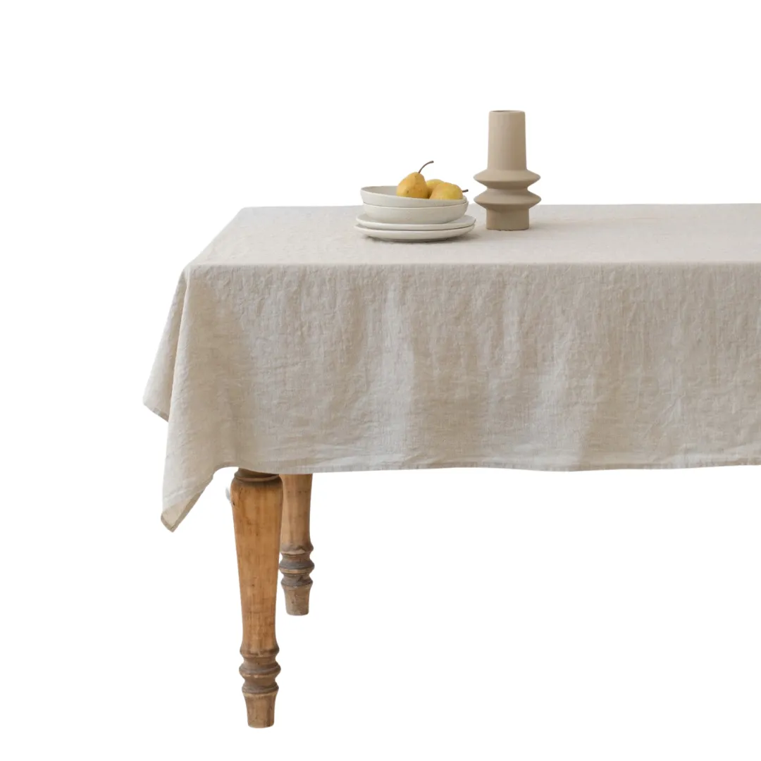 Melange Lightweight Linen Tablecloth