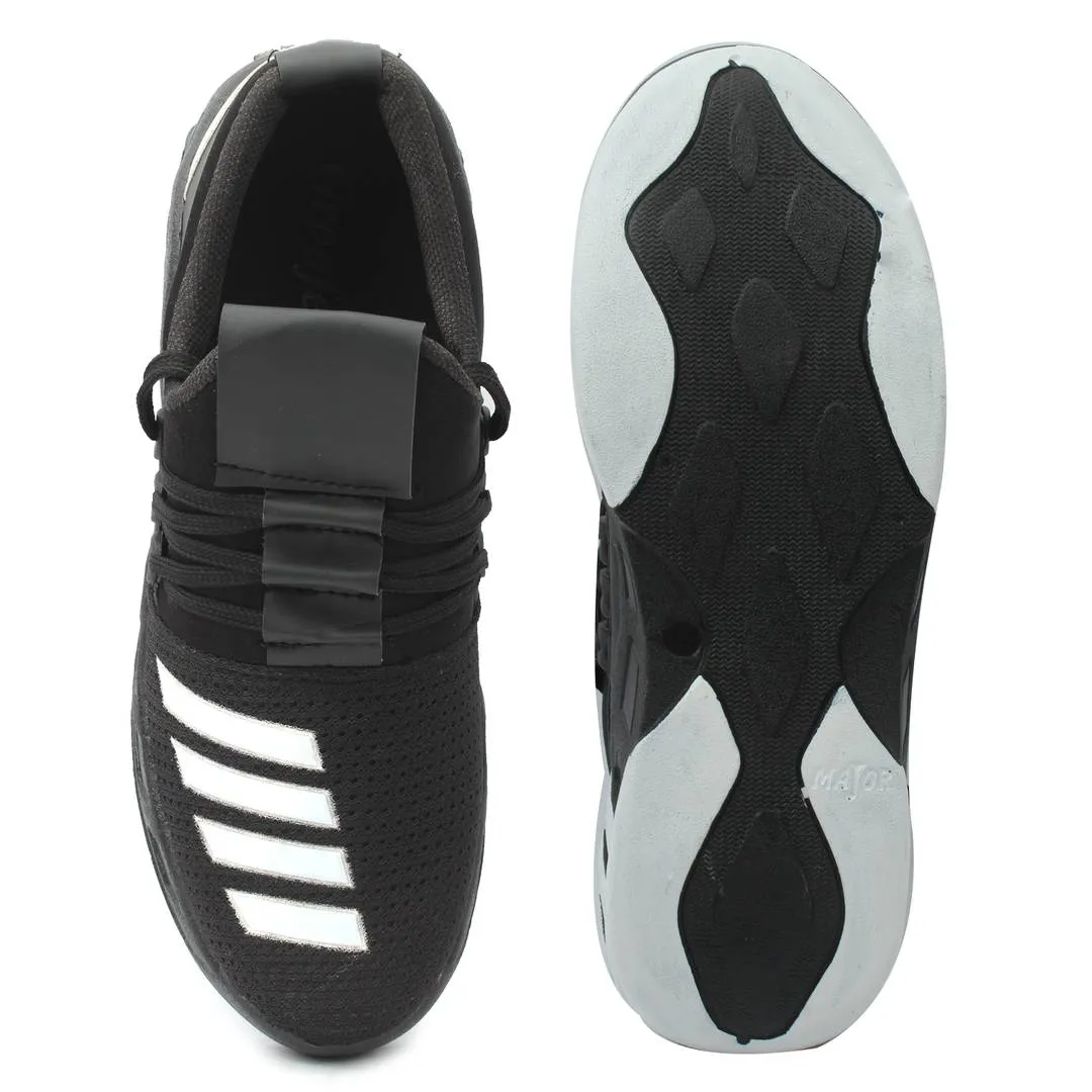 Men's Black Synthetic Sport Sneakers