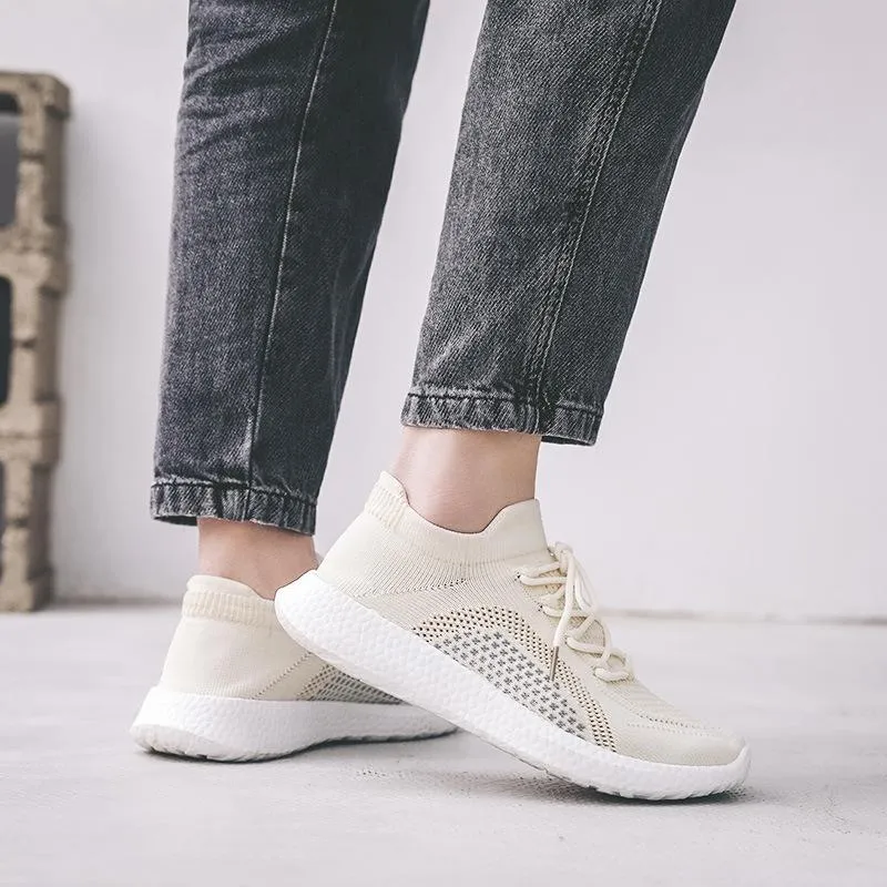 Men's fly-woven rubber foam sole sneakers