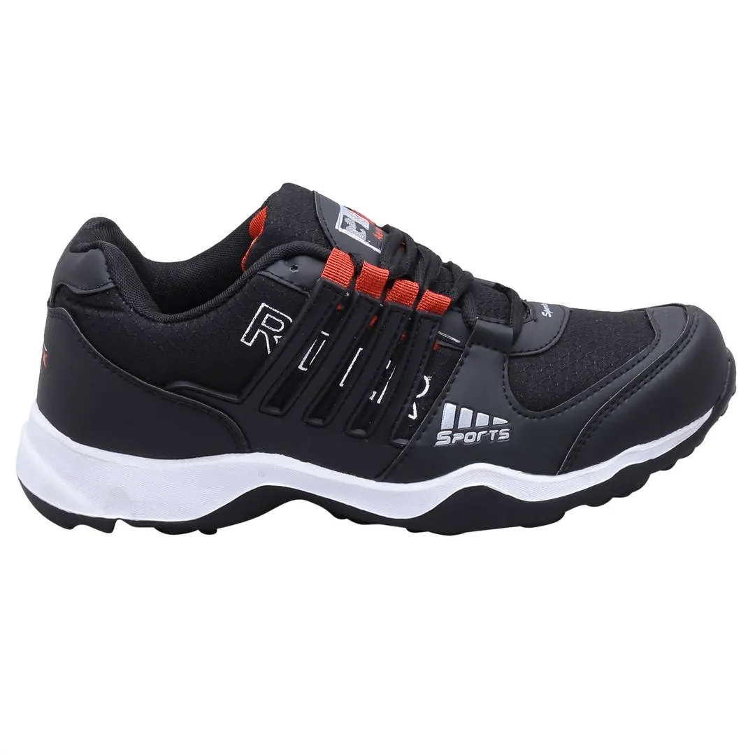 Men's Mesh Black Sports Running Shoes