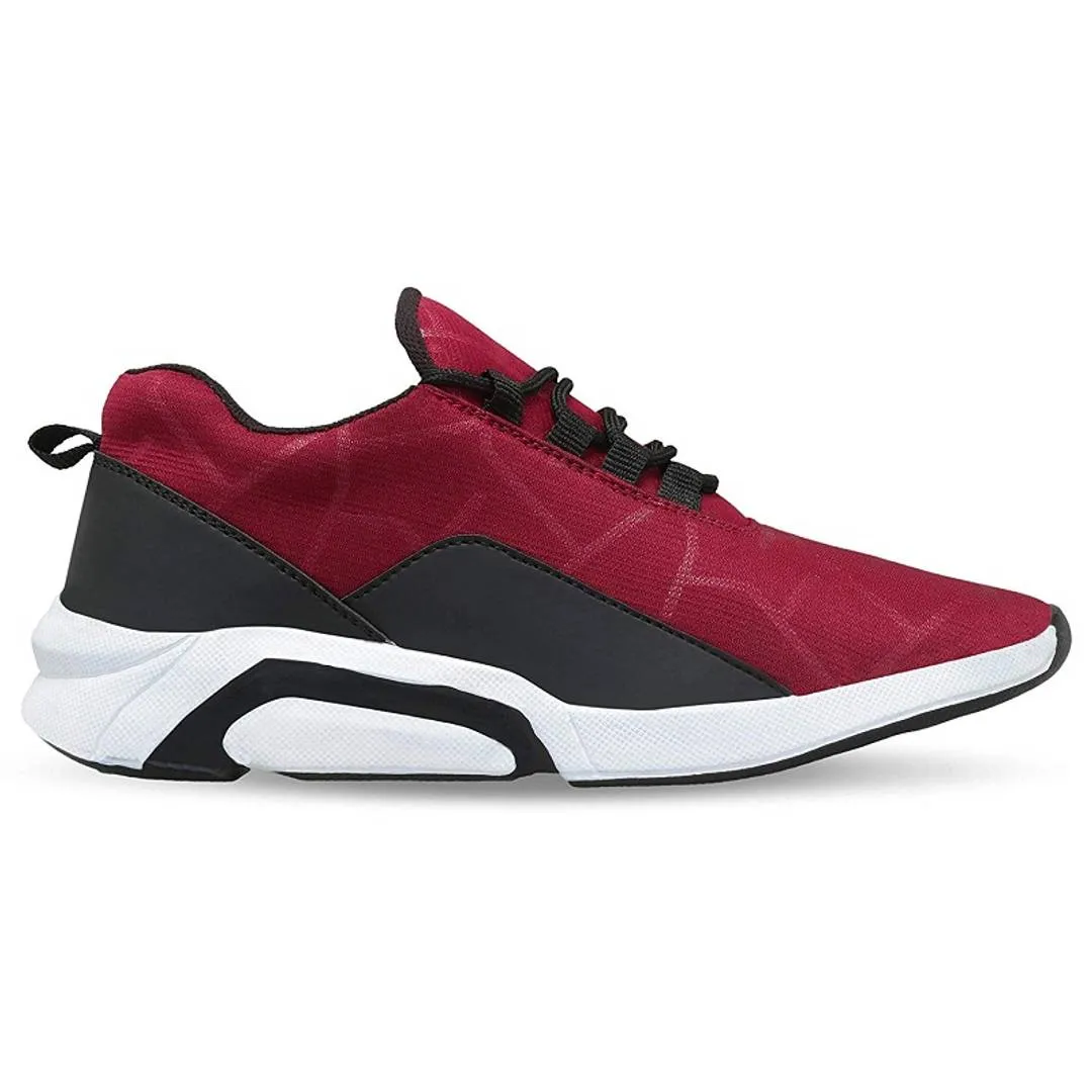 Men's Stylish and Trendy Maroon Solid Sports Shoes