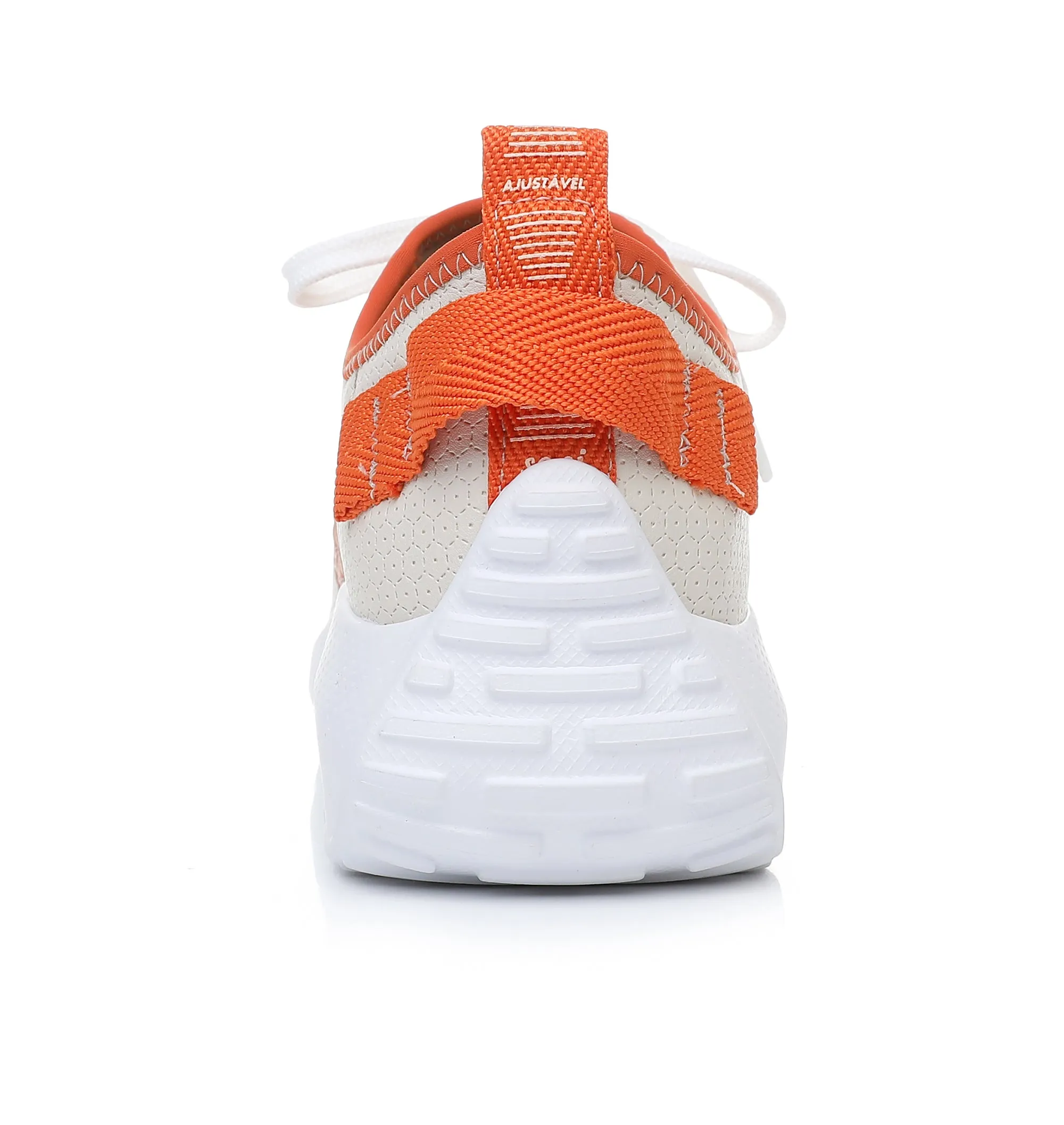 Metropolitan Chunk Lace-Ups - Off-white & Orange (S023003)