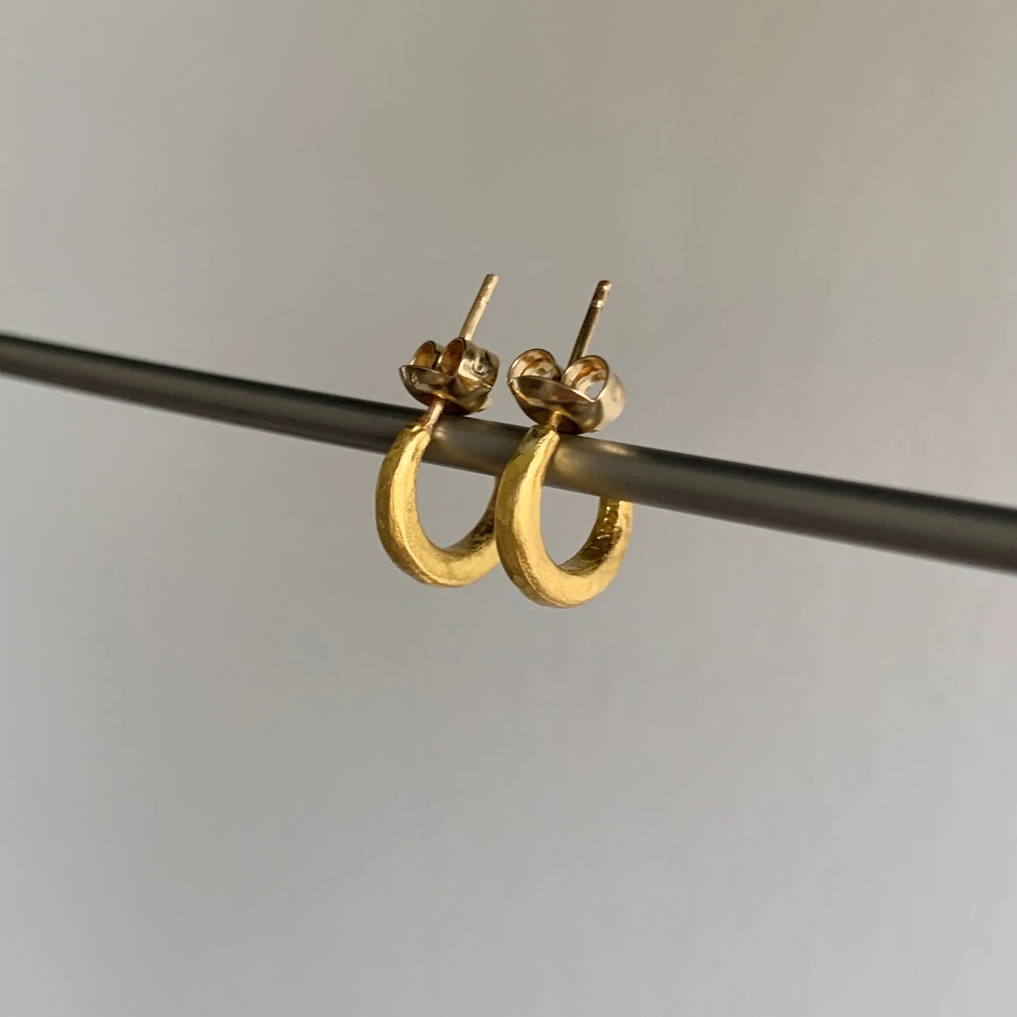 Mini Crescent Hoop Earrings