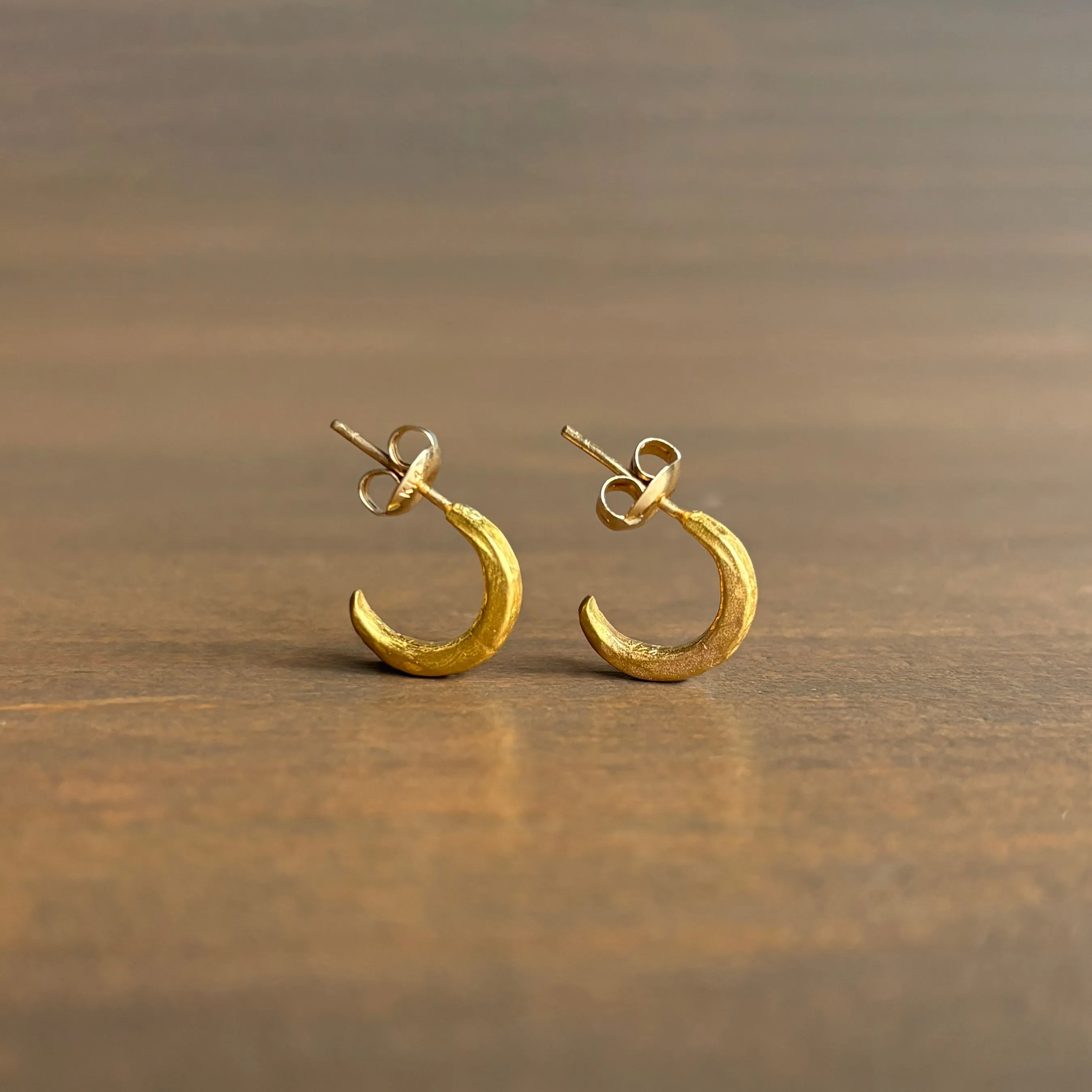 Mini Crescent Hoop Earrings