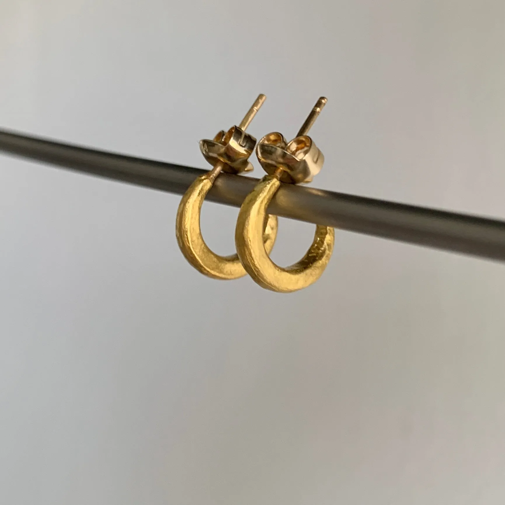 Mini Crescent Hoop Earrings