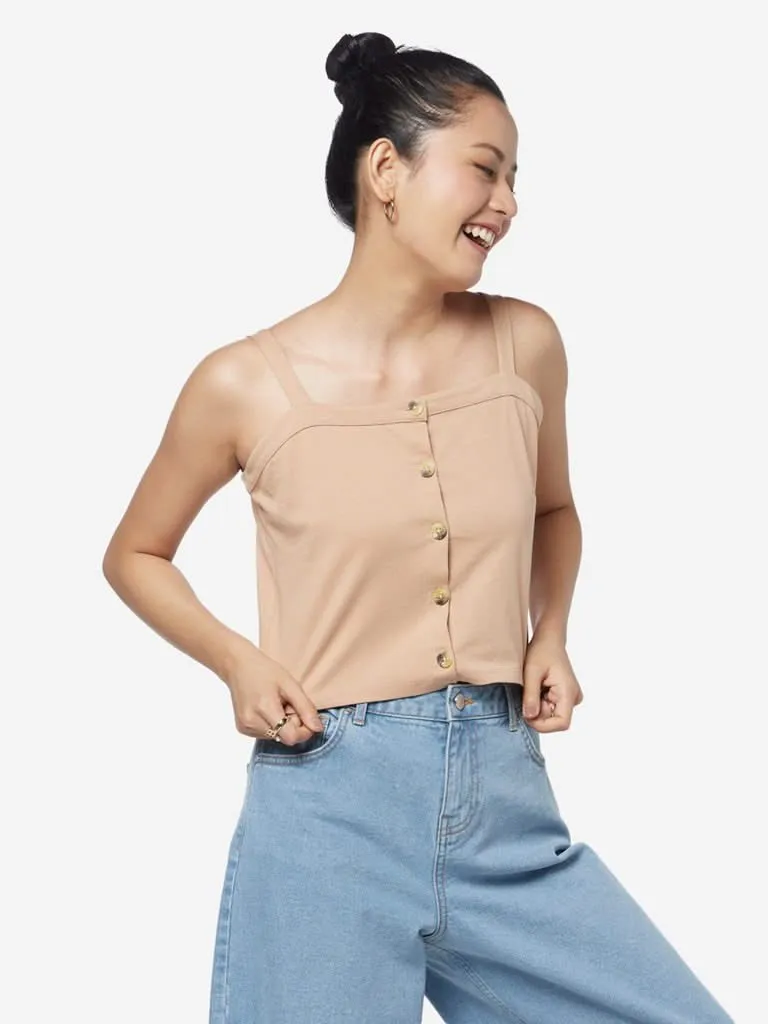 Nuon Beige Crop Top