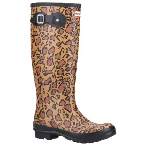 Original Tall Leopard Print Boot - Rich Tan/Saddle/Black by Hunter