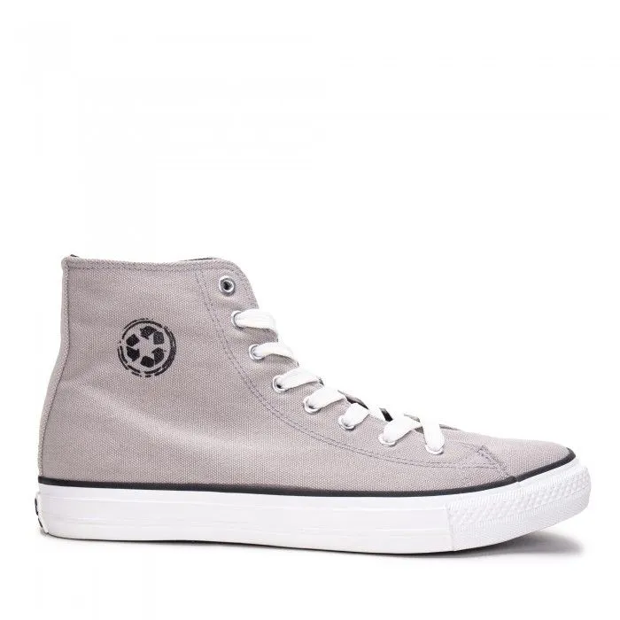 Redo PET Grey Vegan Mid-Top Vulcanized Sneakers