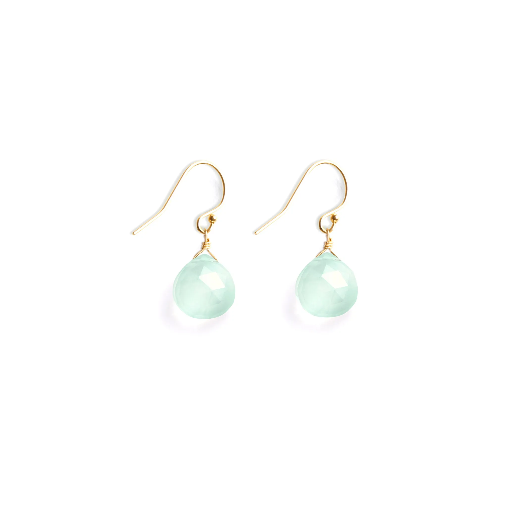 Sea Glass Chalcedony Isla Drop Earrings