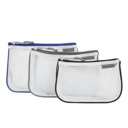 Set of 3 Assorted Piped Pouches