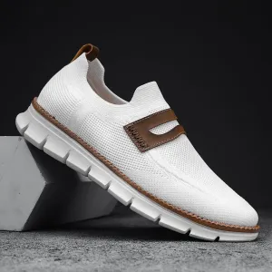 Slip On Mesh Breathable Sneakers - White