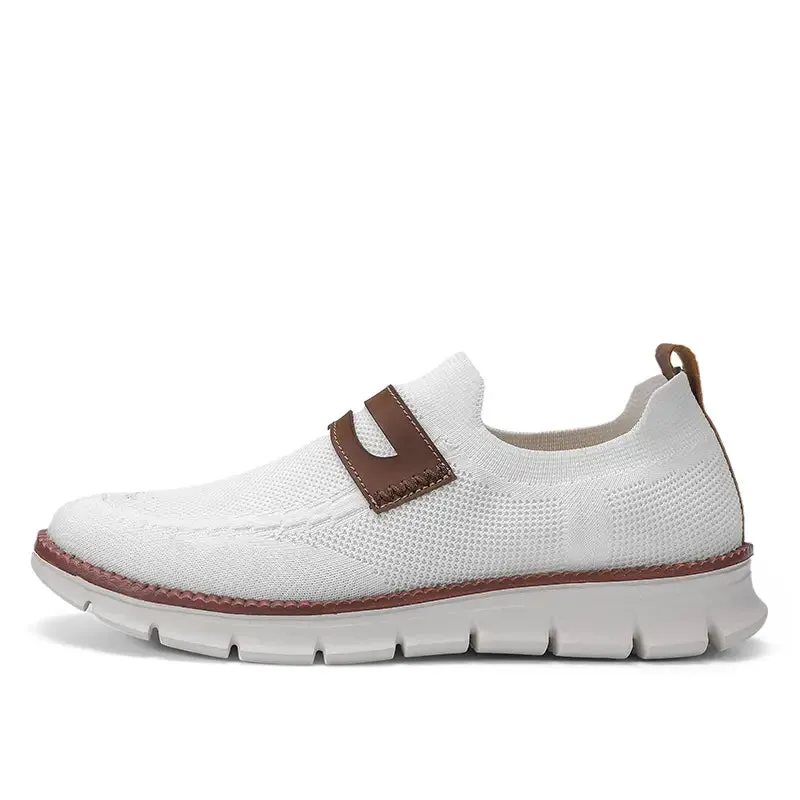 Slip On Mesh Breathable Sneakers - White