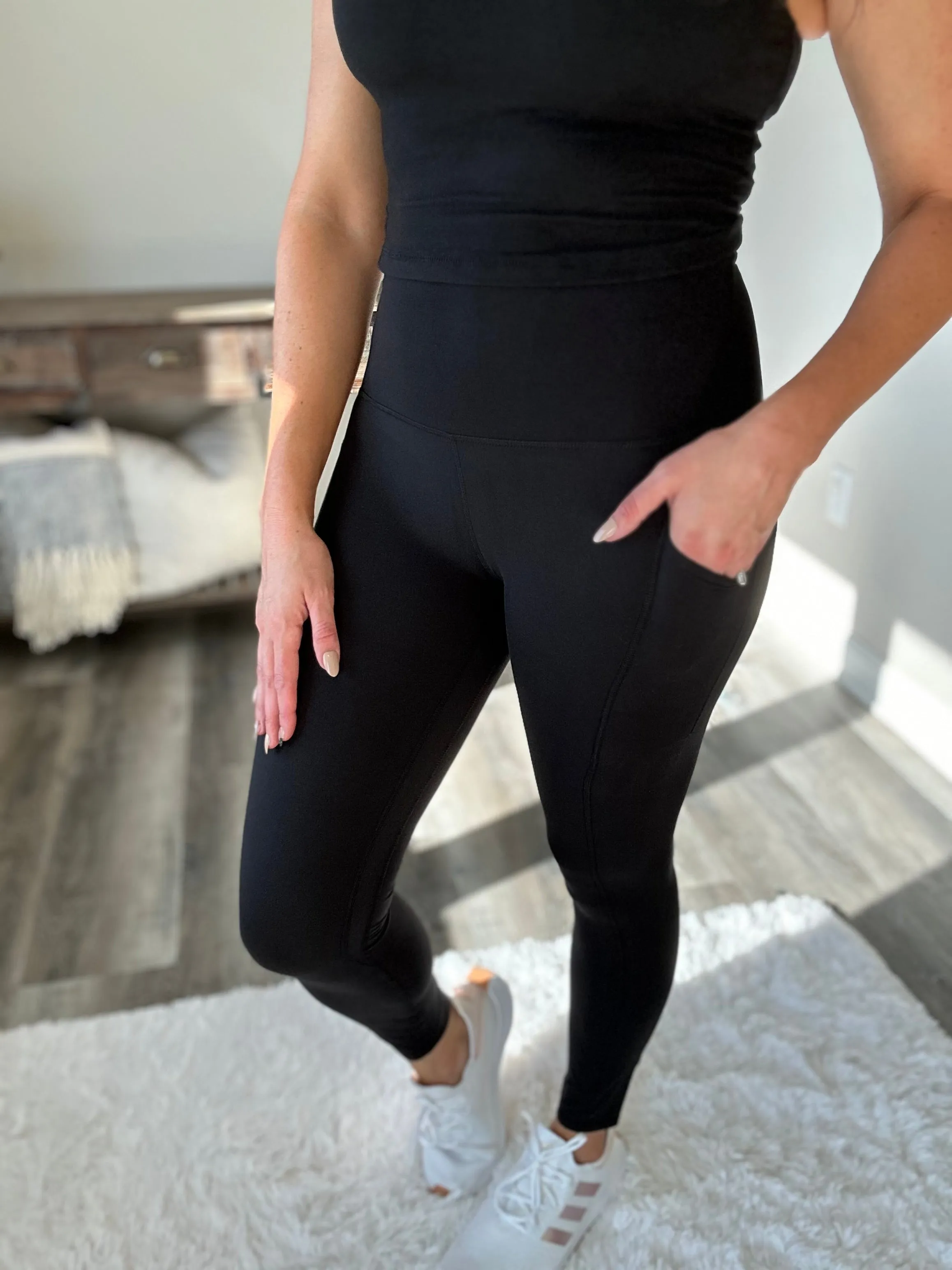 Somewhere to Start Leggings in Black