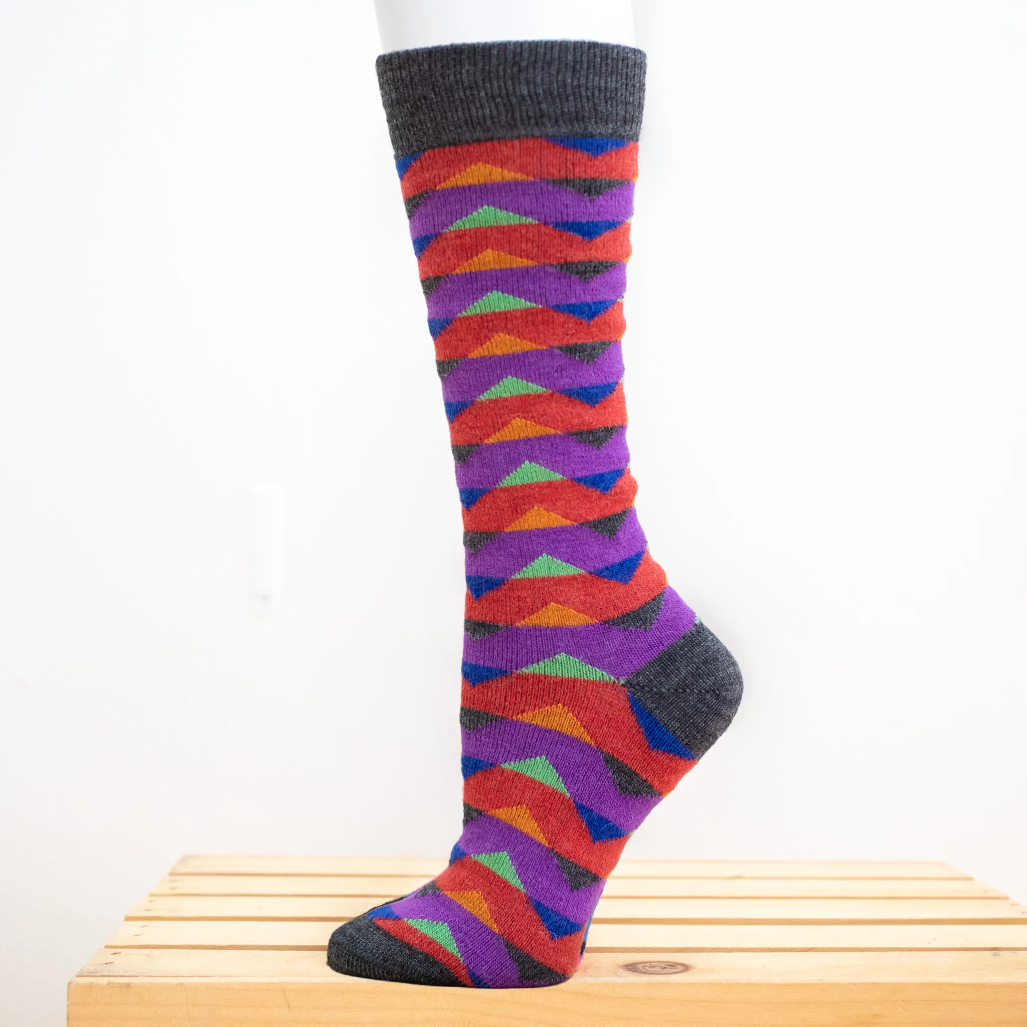 Tey-Art Zig Zag Alpaca Socks