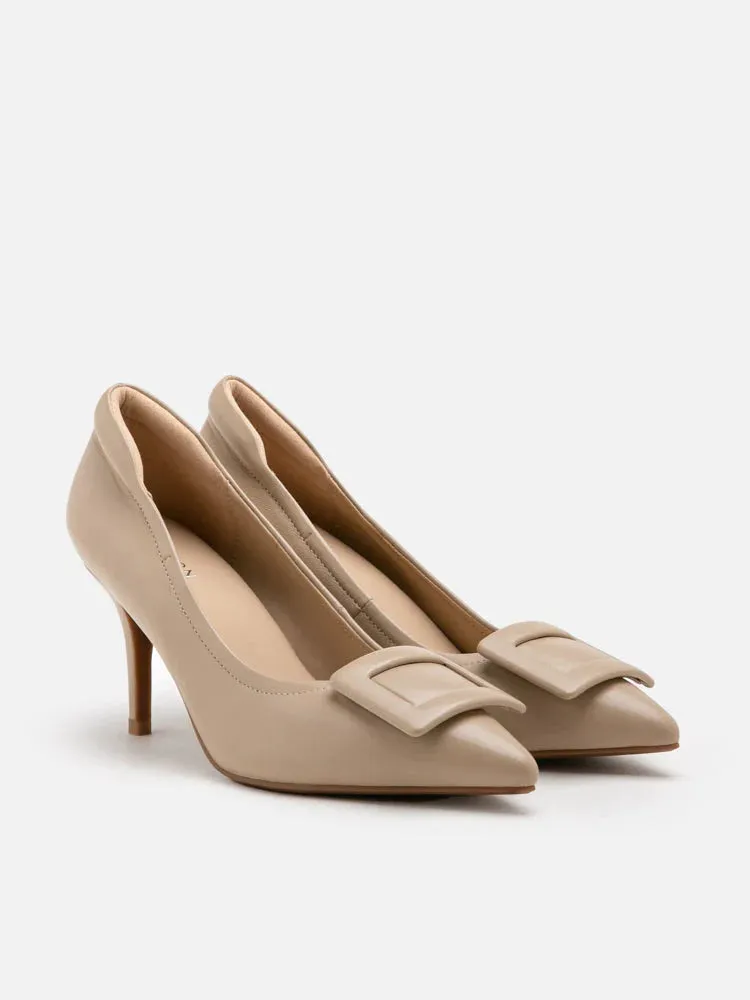 Tina Monotone Buckle Pumps