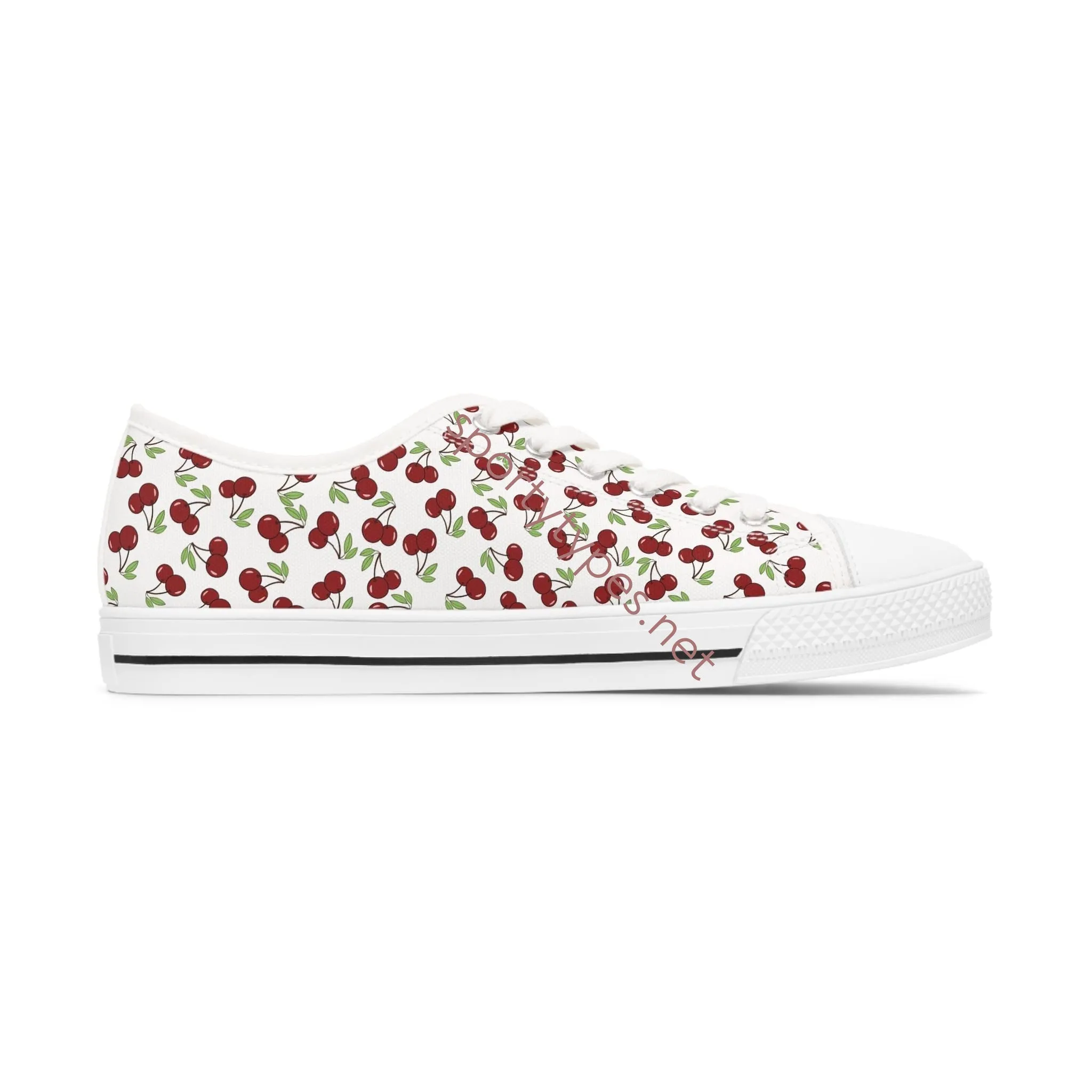 Women's Cherry Low Top Canvas Sneakers