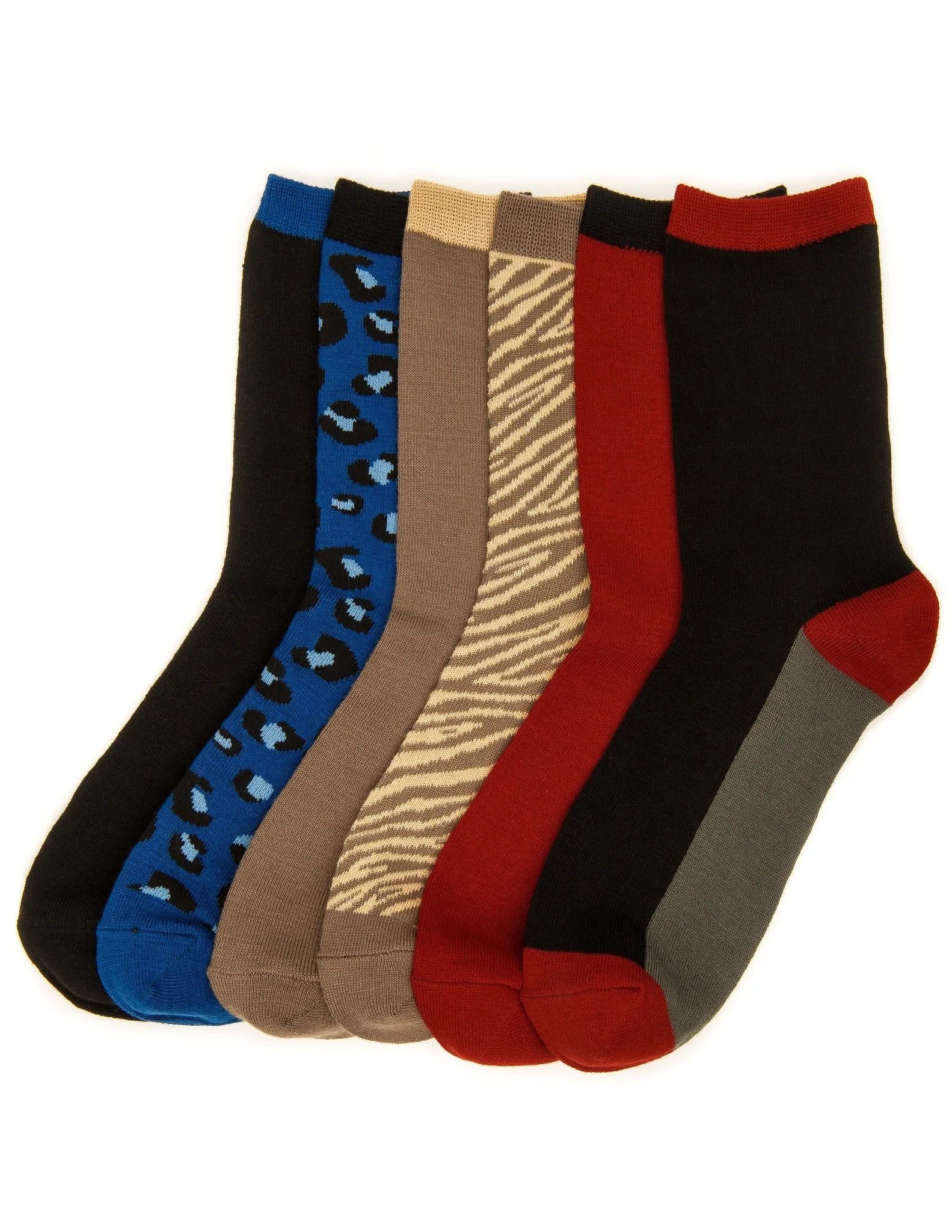 Women's Everyday Crew Socks - 6 Pairs